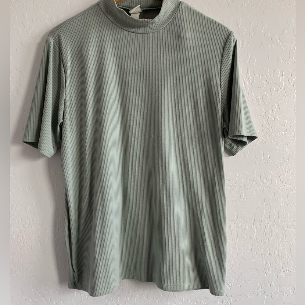 H&M Basic Green Turtleneck Shirt